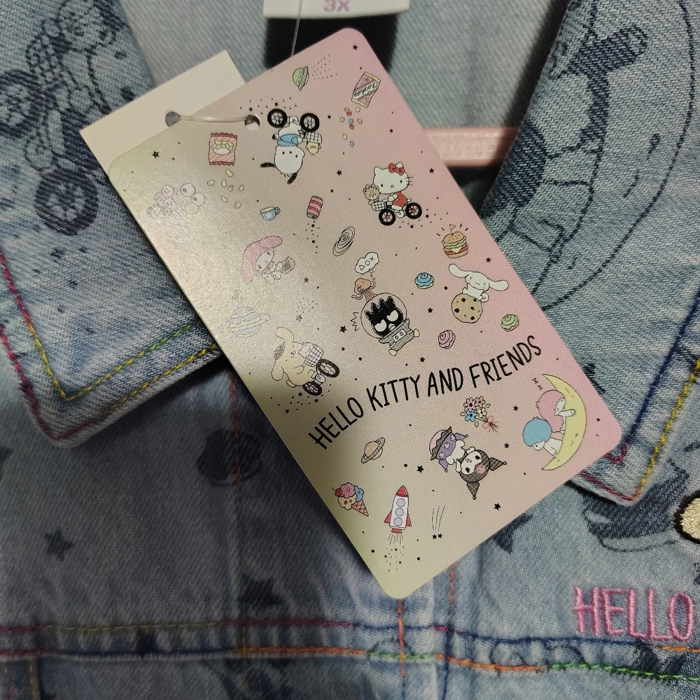 Hello Kitty & Friends Women's Plus Size Jean Jacket (Size 3X) - Picture 10 of 10